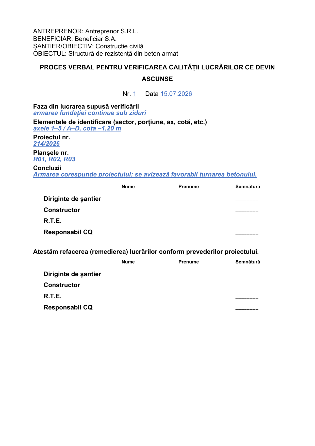 PV Lucrări Ascunse generat cu CTC-PRO